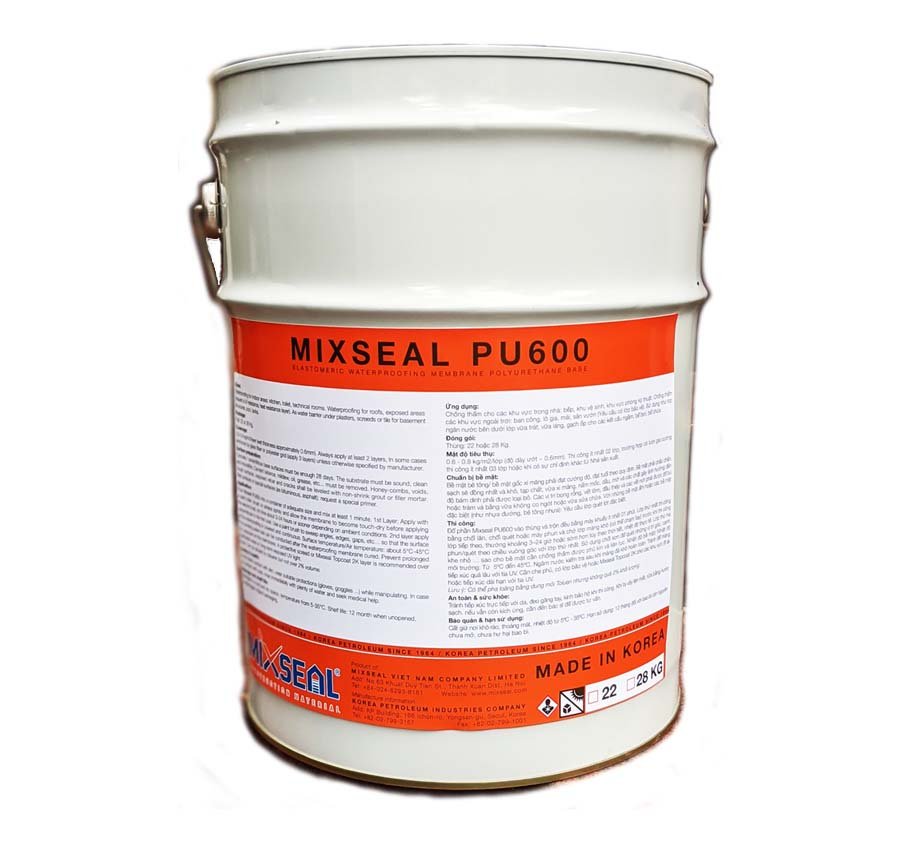 Mixseal PU600 - Màng chống thấm gốc PU-Thùng 28kg